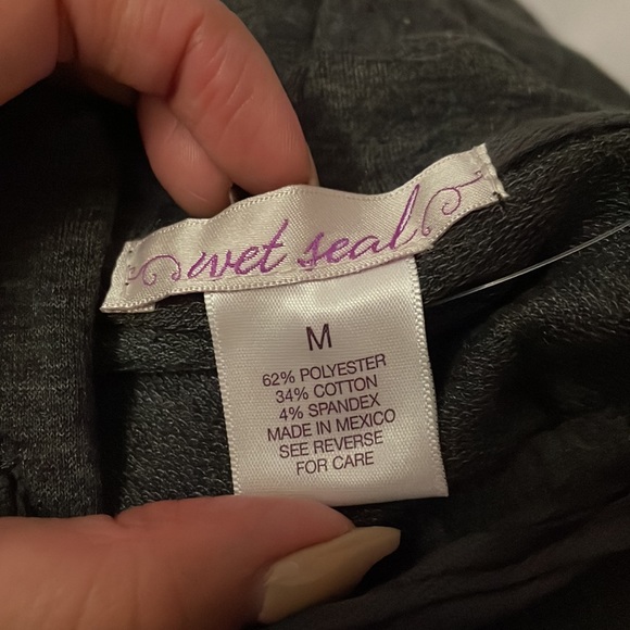 Wet Seal Cropped Hooded Tee - Picture 2 of 2